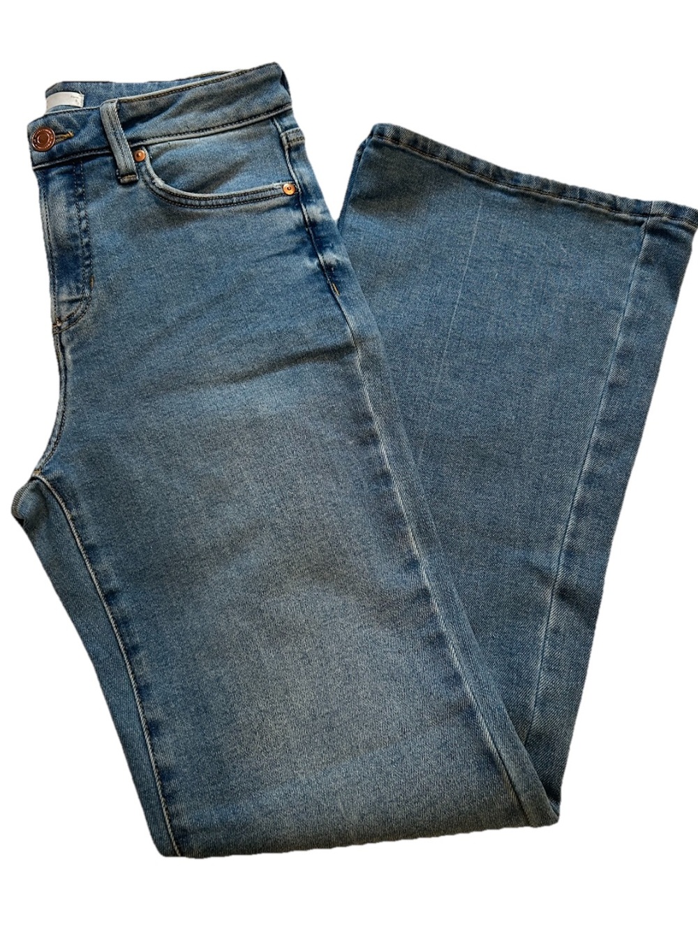 LC Lauren Conrad Blue Denim Flare High Rise Jeans Women’s Size 6